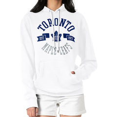 Toronto Maple Leafs - G-III 4Her by Carl Banks Women's City Graphic Fleece Pullover Hoodie White