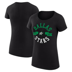 Dallas Stars - G-III 4Her by Carl Banks Women's Super-Slim Fit Lightweight City Graphic Sport Crewneck T-Shirt Black