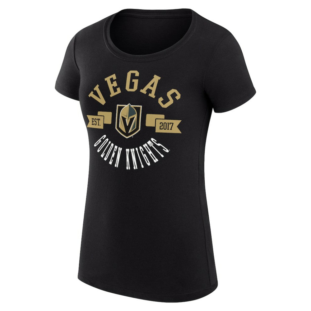 Vegas Golden Knights G-III 4Her by Carl Banks Women's Super-Slim Fit Lightweight City Graphic Sport Crewneck T-Shirt Black