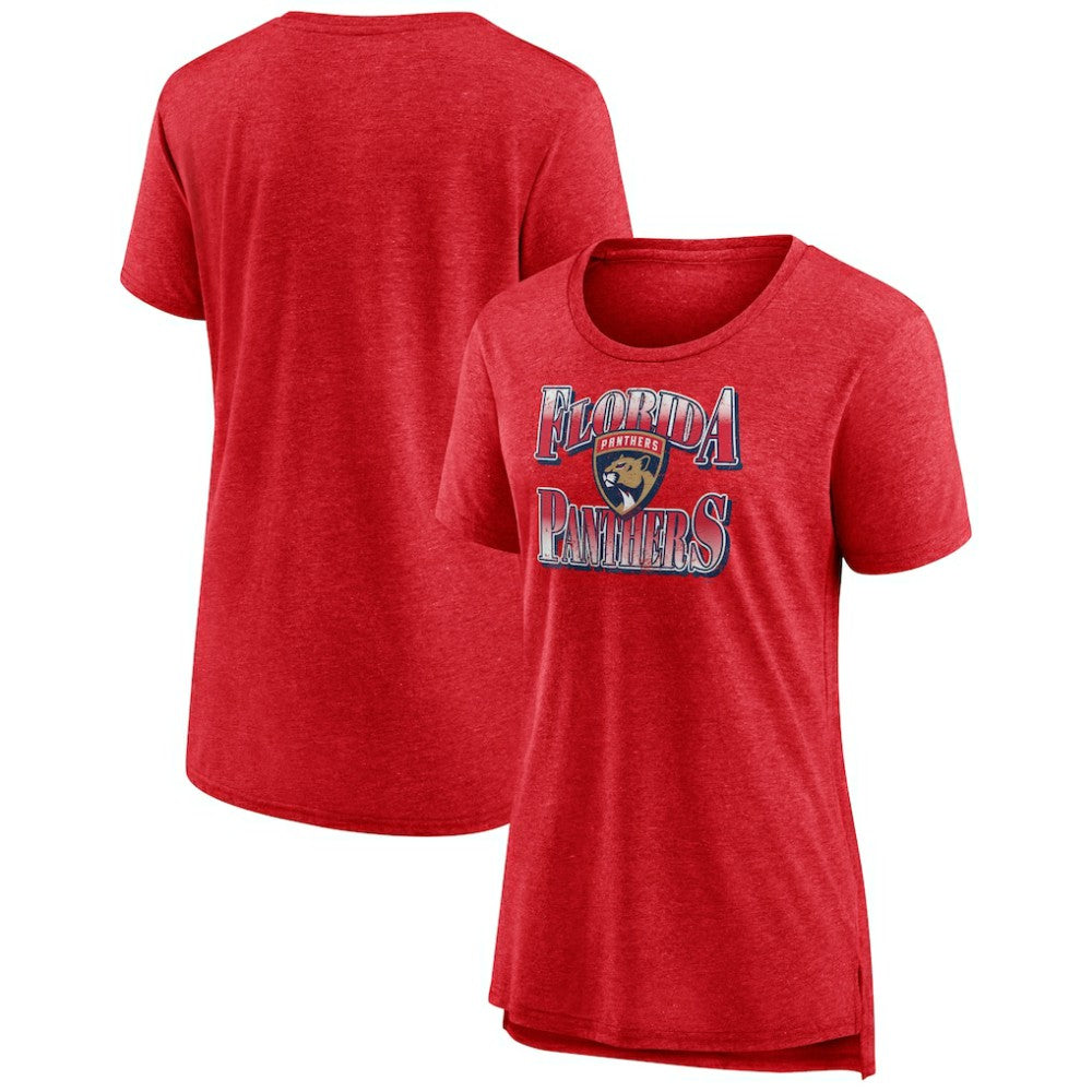 Florida Panthers - Women's Crash the Net Tri-Blend T-Shirt Red