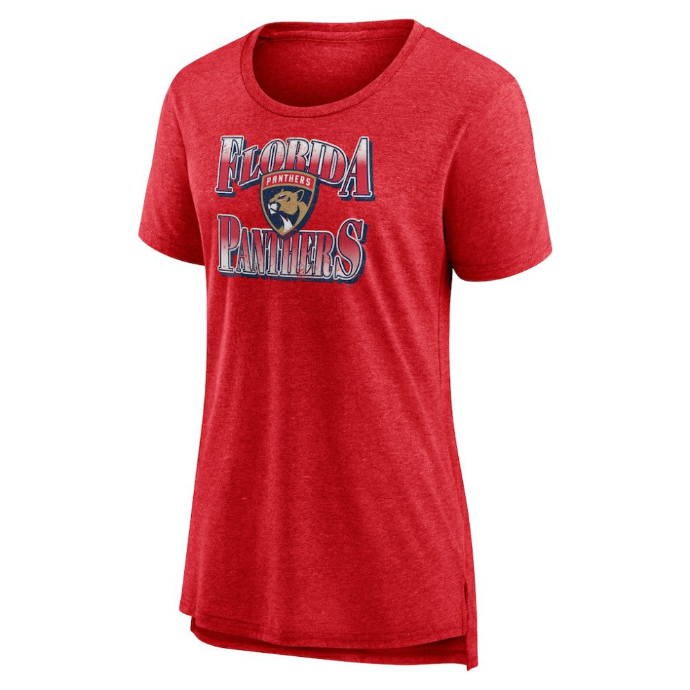 Florida Panthers - Women's Crash the Net Tri-Blend T-Shirt Red