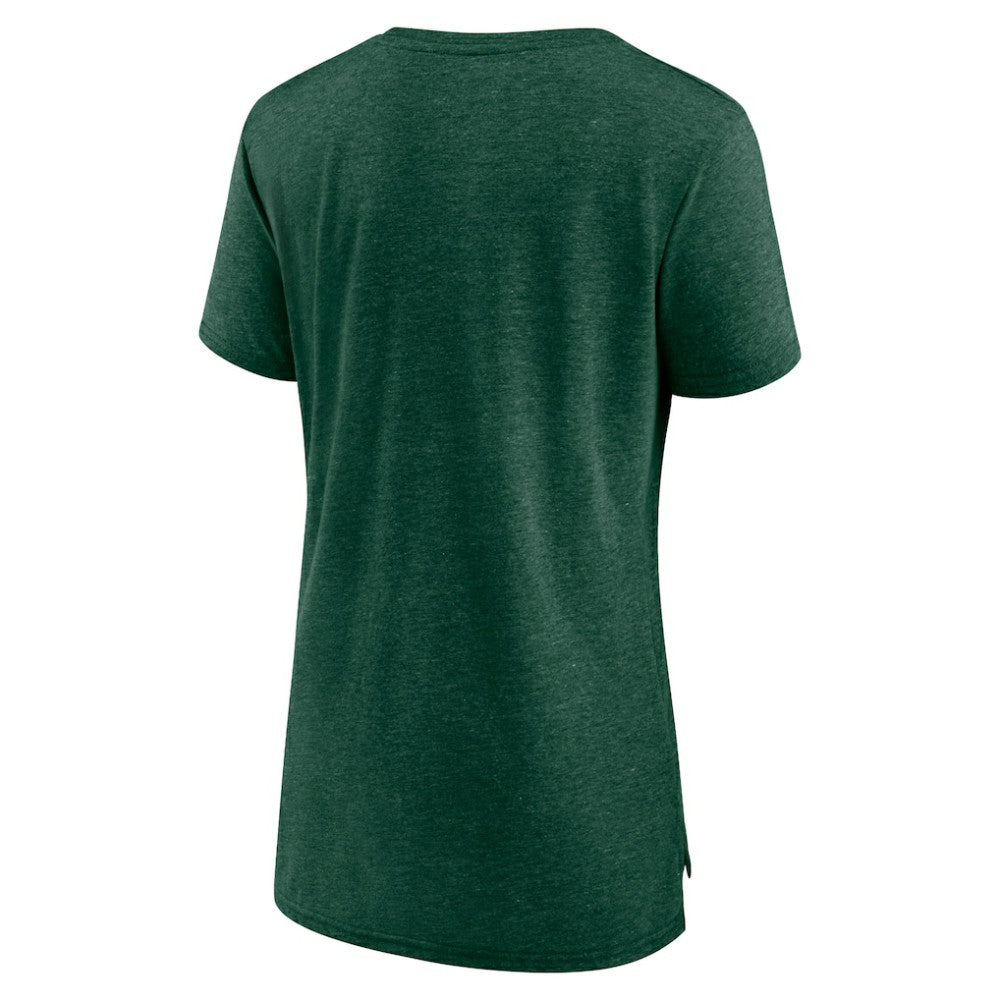 Minnesota Wild - Women's Crash the Net Tri-Blend T-Shirt Green