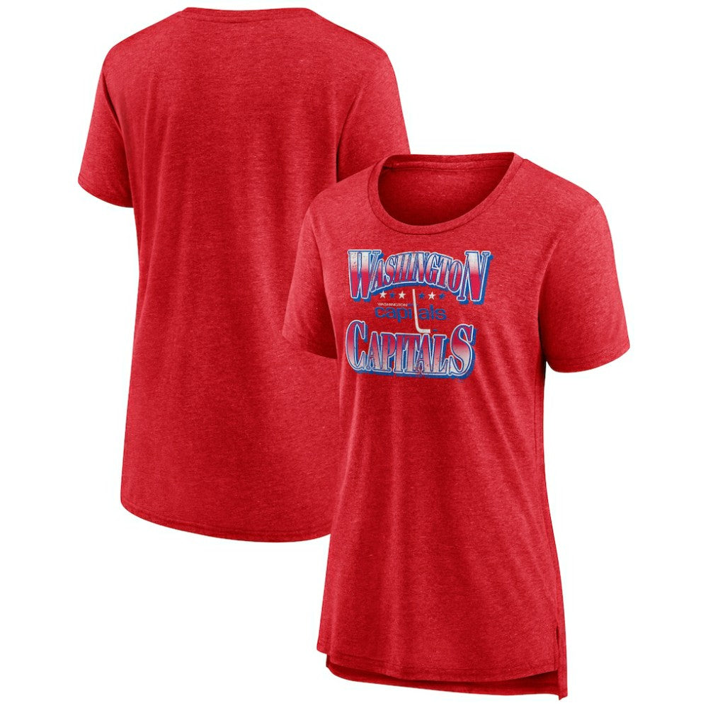 Washington Capitals Women's Crash the Net Tri-Blend T-Shirt Red