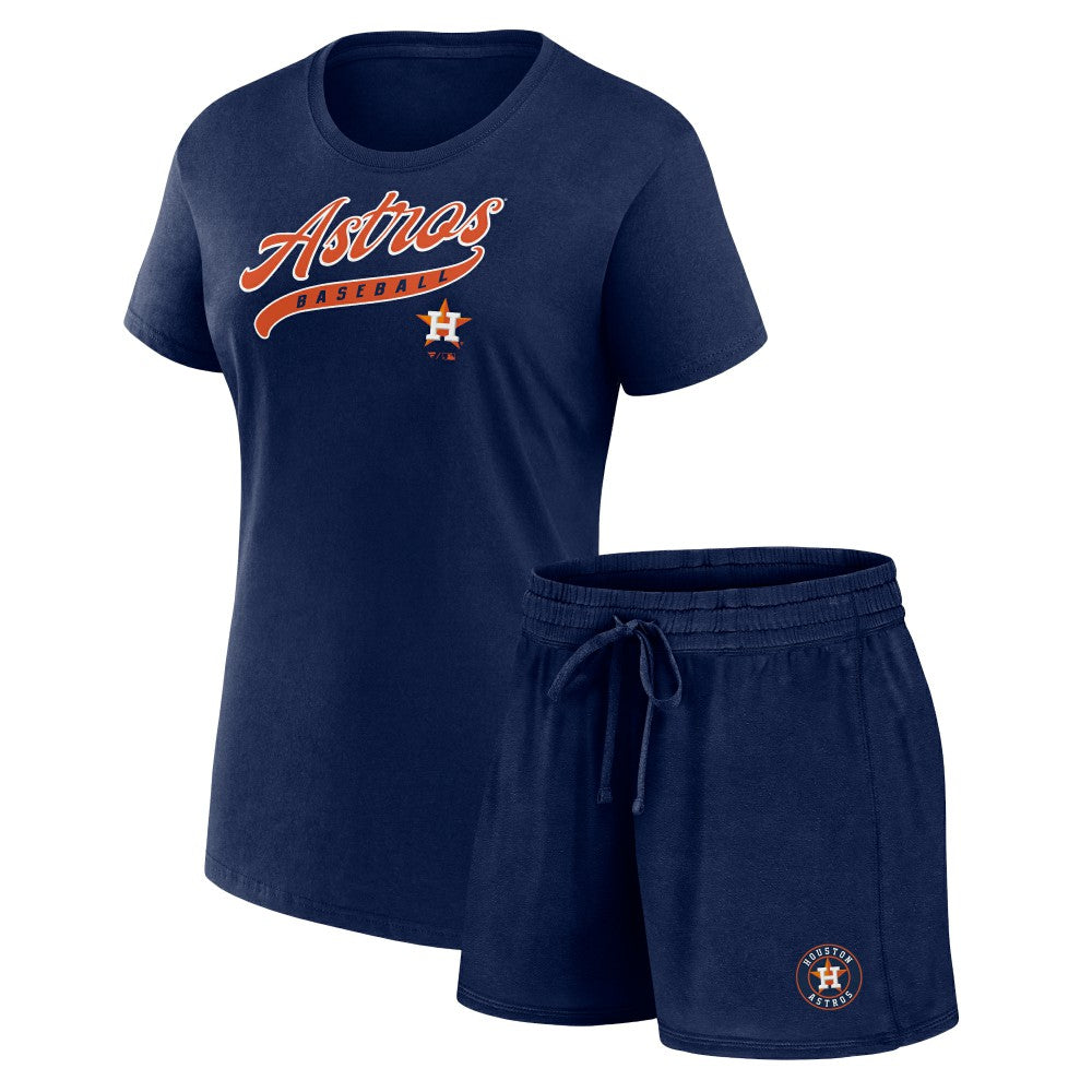 Houston Astros Fanatics Women's Start to Finish T-Shirt & Shorts Combo Pack Sale