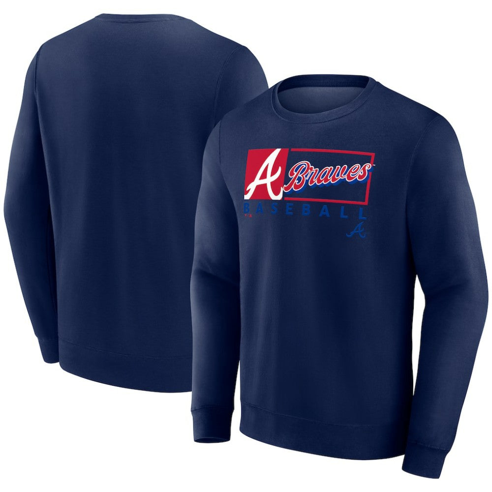 Atlanta Braves Fanatics Focus Fleece Pullover Sweatshirt Online
