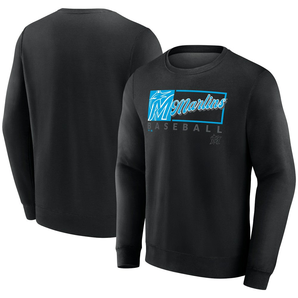 Miami Marlins Fanatics Focus Fleece Pullover Sweatshirt On Sale