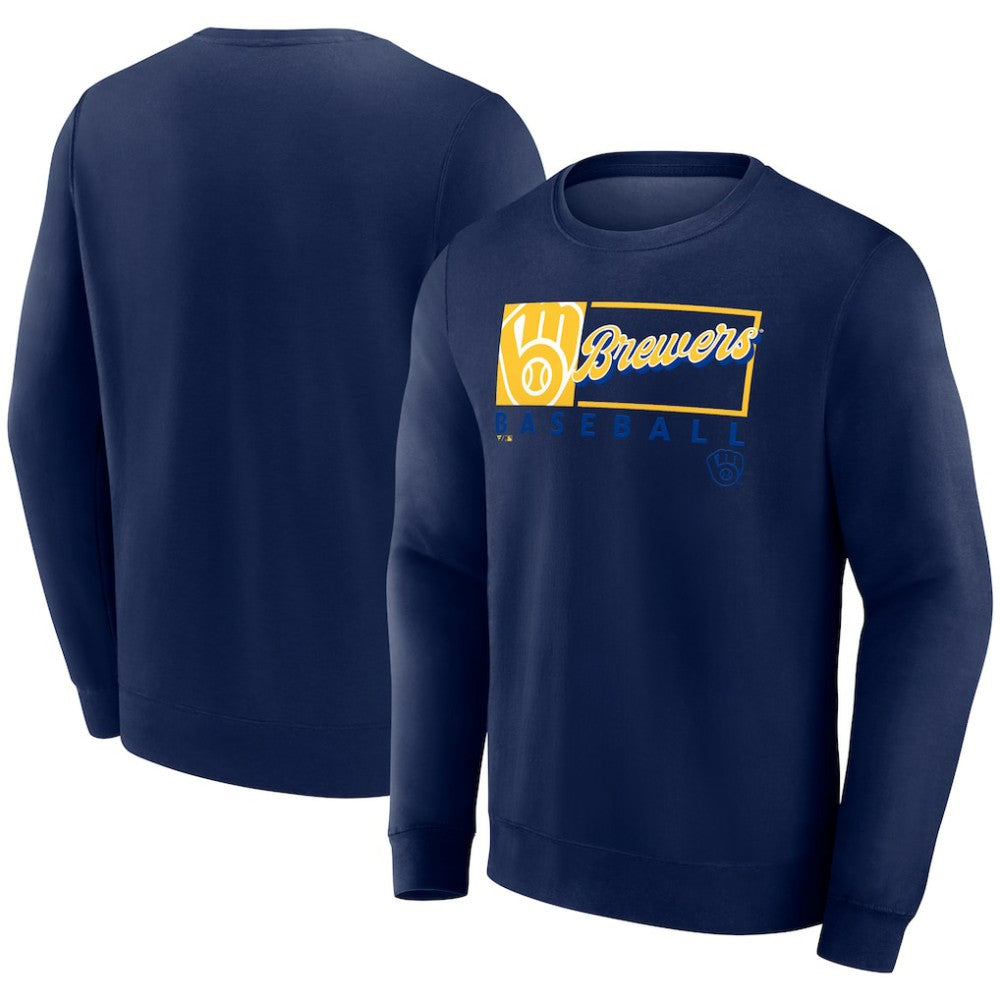 Milwaukee Brewers Fanatics Focus Fleece Pullover Sweatshirt Lifestyle