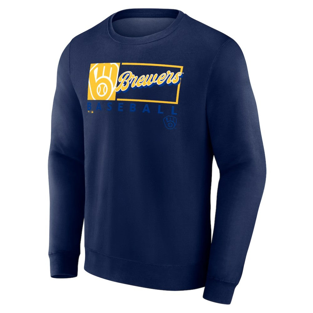 Milwaukee Brewers Fanatics Focus Fleece Pullover Sweatshirt Lifestyle