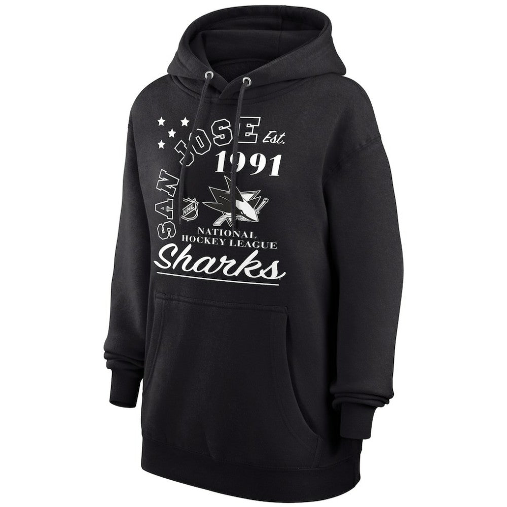San Jose Sharks - Starter Arch City Team Graphic Fleece Pullover Hoodie Black