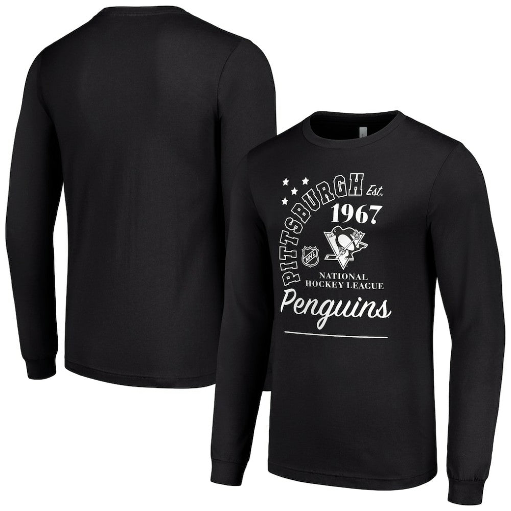 Pittsburgh Penguins Starter Arch City Theme Graphic Long Sleeve T-Shirt Black
