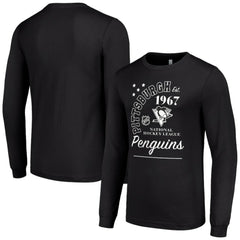Pittsburgh Penguins Starter Arch City Theme Graphic Long Sleeve T-Shirt Black