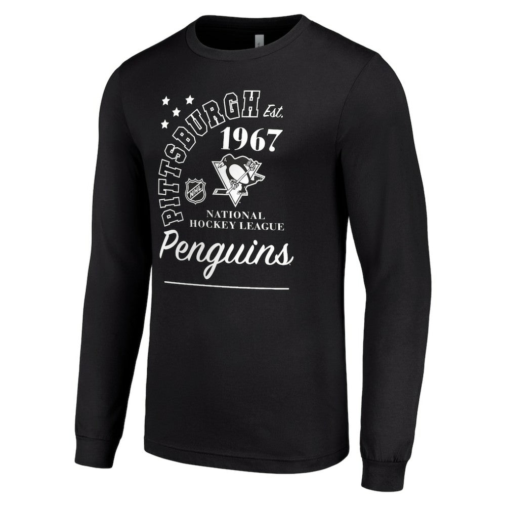 Pittsburgh Penguins Starter Arch City Theme Graphic Long Sleeve T-Shirt Black