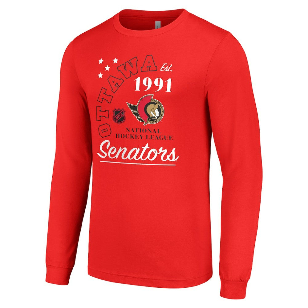 Ottawa Senators - Starter Arch City Theme Graphic Long Sleeve T-Shirt Red