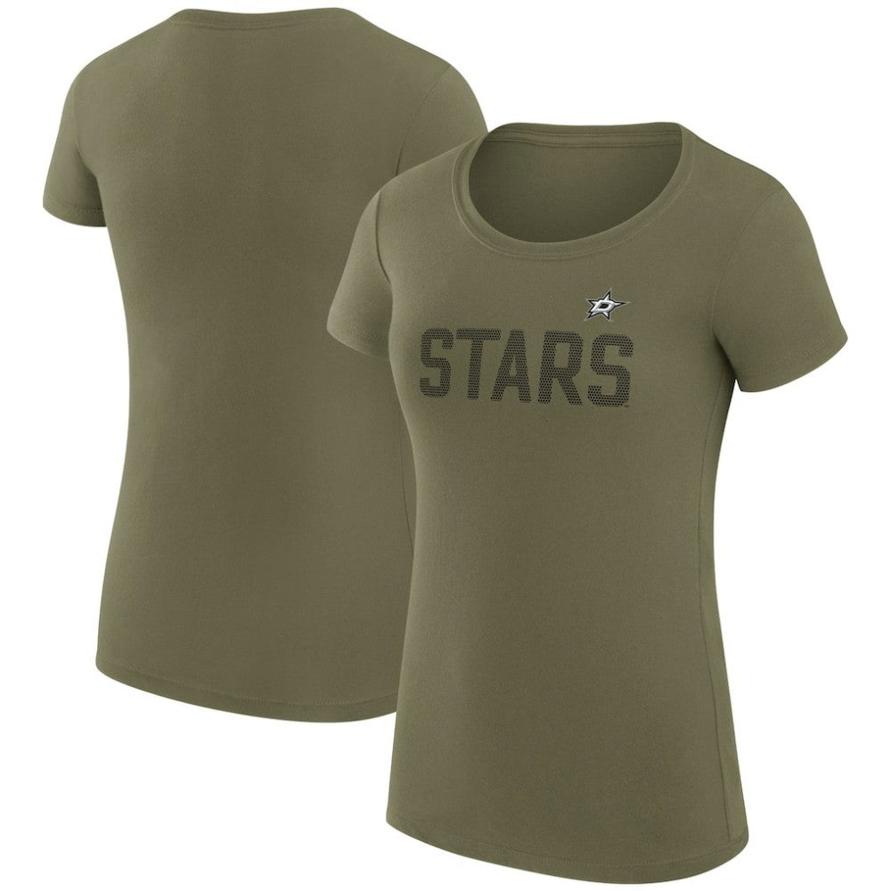 Dallas Stars - G-III 4Her by Carl Banks Women's Super-Slim Fit Lightweight Dot Print Team T-Shirt Green