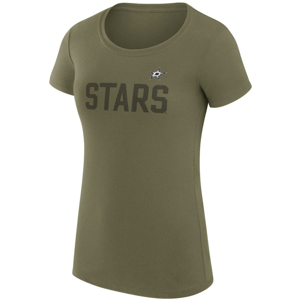 Dallas Stars - G-III 4Her by Carl Banks Women's Super-Slim Fit Lightweight Dot Print Team T-Shirt Green