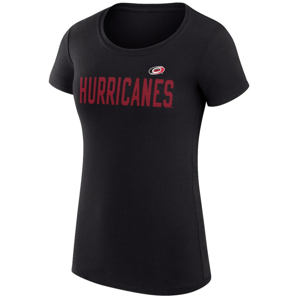 Carolina Hurricanes - G-III 4Her by Carl Banks Women's Super-Slim Fit Lightweight Dot Print Team T-Shirt Black