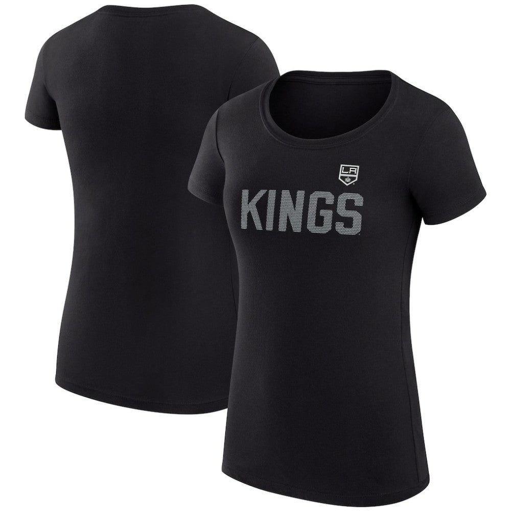 Los Angeles Kings - G-III 4Her by Carl Banks Women's Super-Slim Fit Lightweight Dot Print Team T-Shirt Black