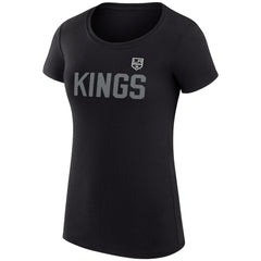 Los Angeles Kings - G-III 4Her by Carl Banks Women's Super-Slim Fit Lightweight Dot Print Team T-Shirt Black