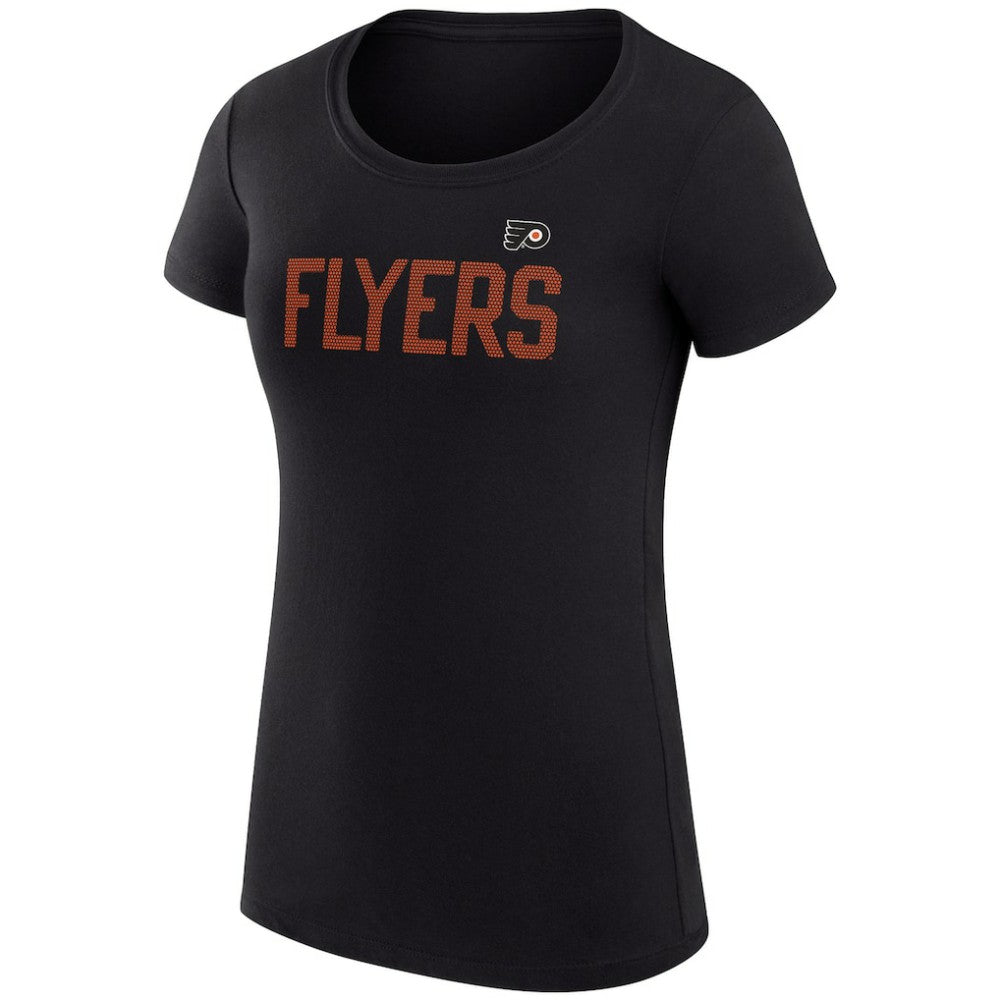Philadelphia Flyers - G-III 4Her by Carl Banks Women's Super-Slim Fit Lightweight Dot Print Team T-Shirt Black
