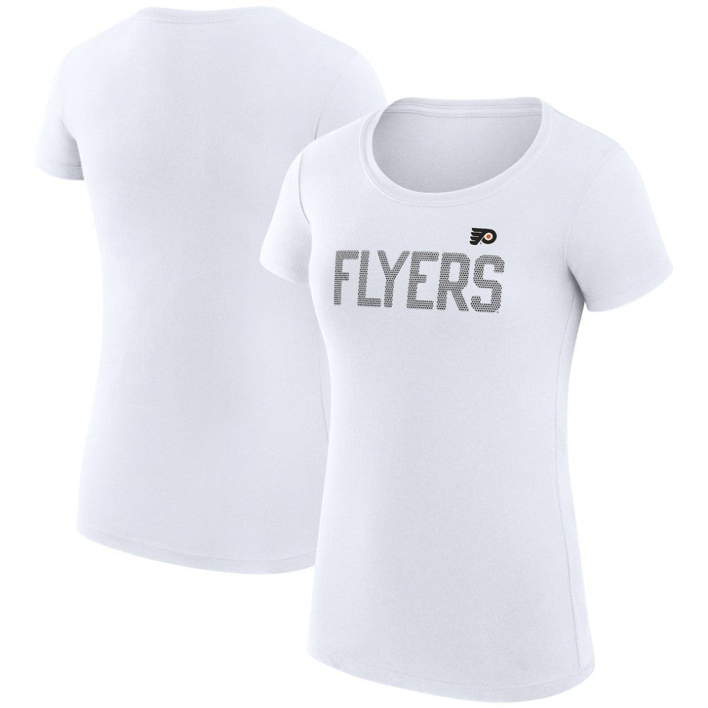 Philadelphia Flyers - G-III 4Her by Carl Banks Women's Super-Slim Fit Lightweight Dot Print Team T-Shirt White