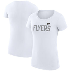 Philadelphia Flyers - G-III 4Her by Carl Banks Women's Super-Slim Fit Lightweight Dot Print Team T-Shirt White