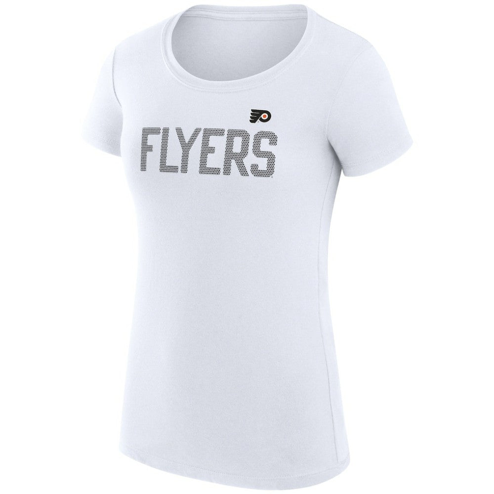 Philadelphia Flyers - G-III 4Her by Carl Banks Women's Super-Slim Fit Lightweight Dot Print Team T-Shirt White