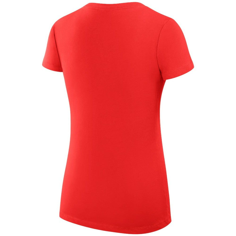 Chicago Blackhawks G-III 4Her by Carl Banks Women's Super-Slim Fit Lightweight Dot Print Team V-Neck T-Shirt Red