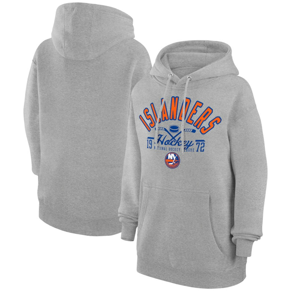 New York Islanders - Starter Puck Pullover Hoodie Heather Gray