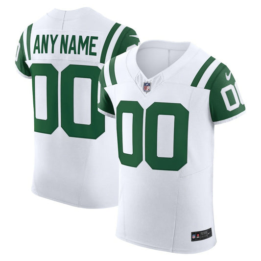 New York Jets Vapor F.U.S.E. Elite Custom Jersey - White | NFL Jerseys