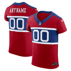New York Giants Alternate Vapor F.U.S.E. Elite Custom Jersey Red - Nike