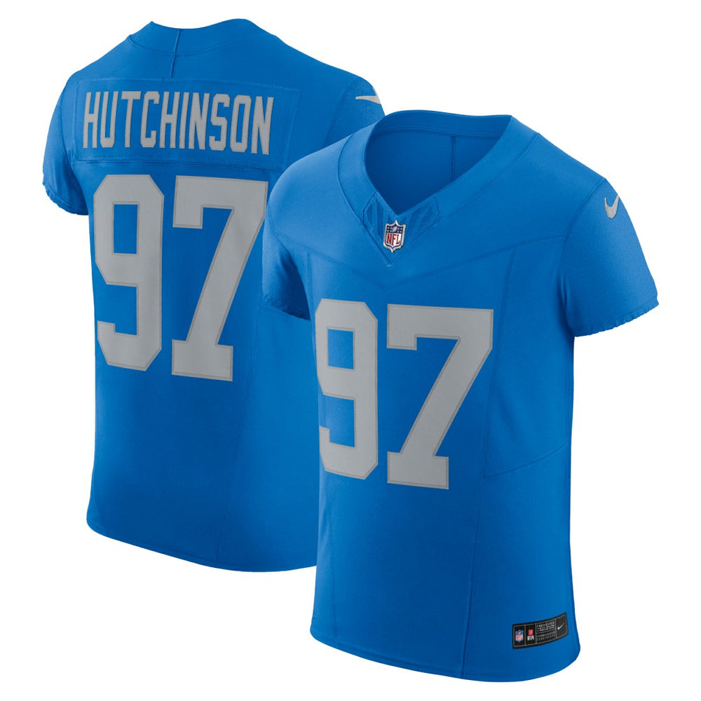 Aidan Hutchinson Detroit Lions Alternate Vapor F.U.S.E. Elite Jersey Blue - Nike