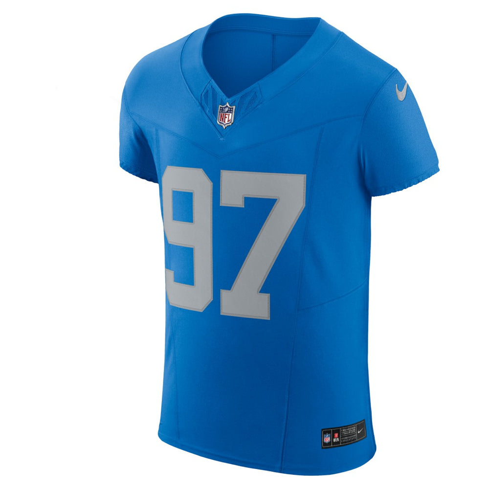 Aidan Hutchinson Detroit Lions Alternate Vapor F.U.S.E. Elite Jersey Blue - Nike