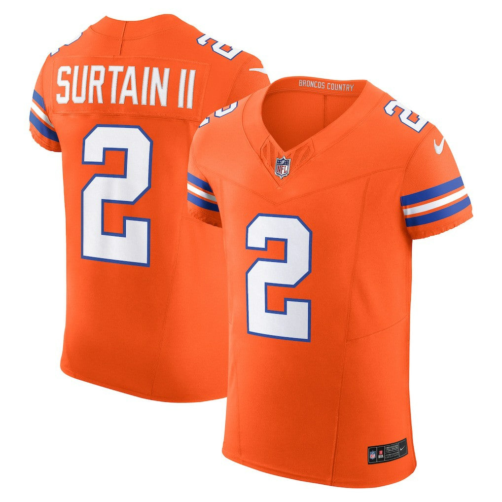Patrick Surtain II Denver Broncos Vapor F.U.S.E. Elite Jersey Vapor F.U.S.E. Elite Jersey Orange - Nike