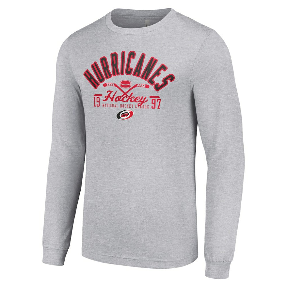 Carolina Hurricanes - Starter Puck Long Sleeve T-Shirt Heather Gray