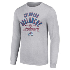 Colorado Avalanche - Starter Puck Long Sleeve T-Shirt Heather Gray