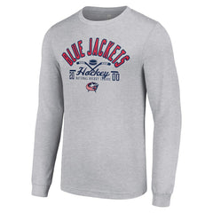 Columbus Blue Jackets - Starter Puck Long Sleeve T-Shirt Heather Gray