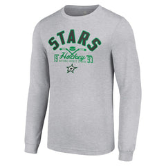 Dallas Stars - Starter Puck Long Sleeve T-Shirt Heather Gray