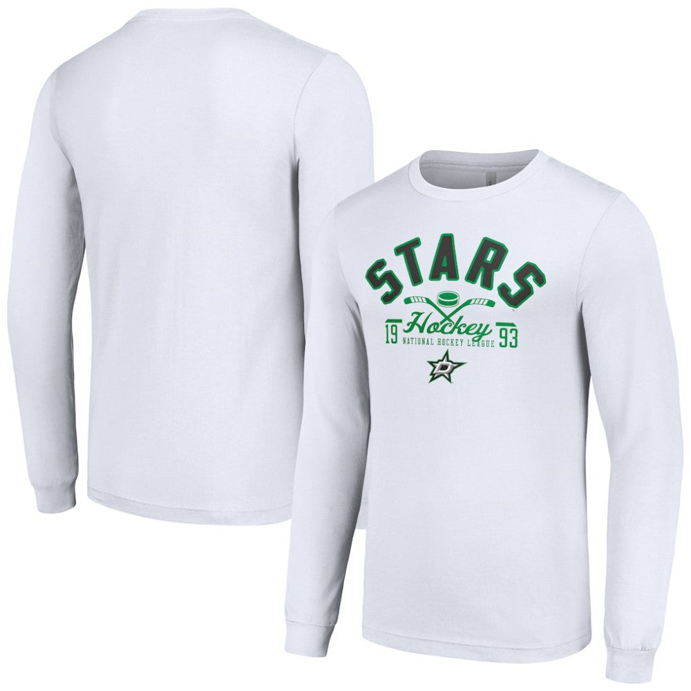 Dallas Stars - Starter Puck Long Sleeve T-Shirt White