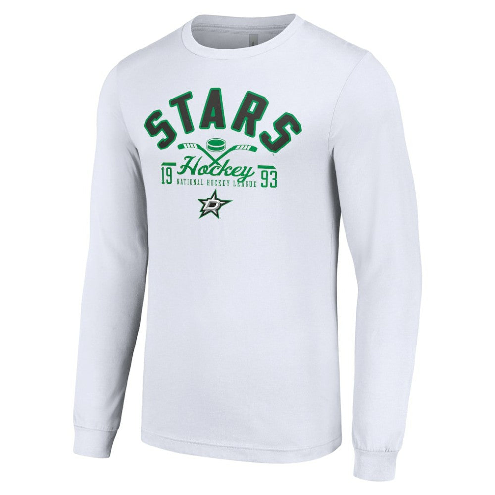 Dallas Stars - Starter Puck Long Sleeve T-Shirt White