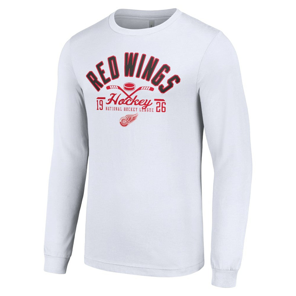 Detroit Red Wings - Starter Puck Long Sleeve T-Shirt White