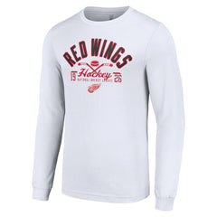 Detroit Red Wings - Starter Puck Long Sleeve T-Shirt White