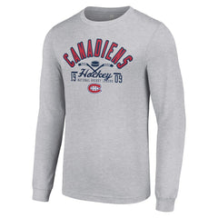 Montreal Canadiens - Starter Puck Long Sleeve T-Shirt Heather Gray
