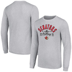 Ottawa Senators - Starter Puck Long Sleeve T-Shirt Heather Gray
