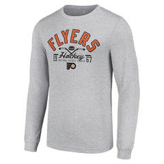 Philadelphia Flyers - Starter Puck Long Sleeve T-Shirt Heather Gray