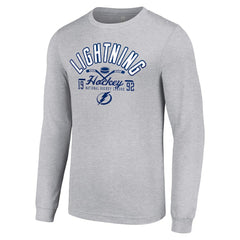Tampa Bay Lightning - Starter Puck Long Sleeve T-Shirt Heather Gray