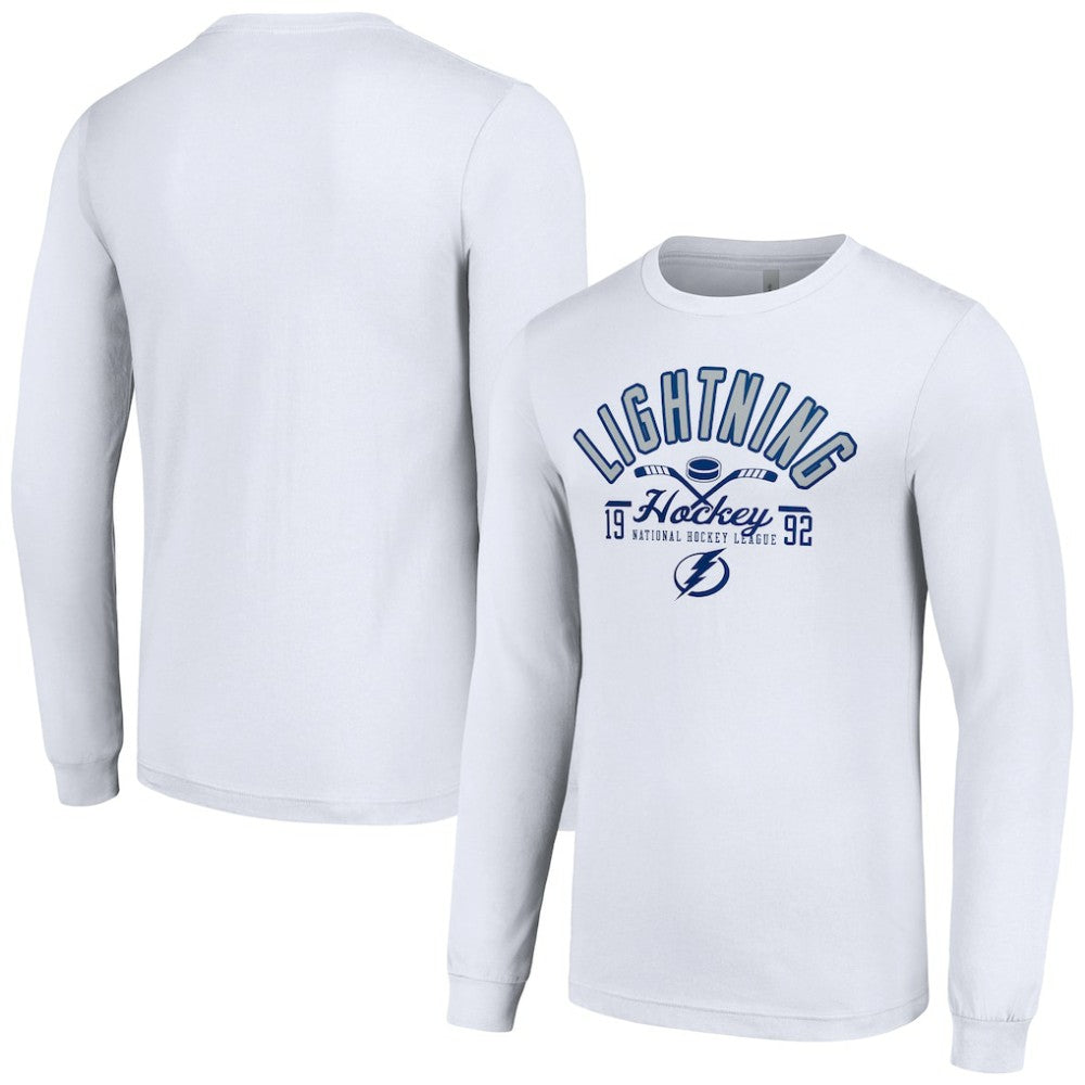 Tampa Bay Lightning - Starter Puck Long Sleeve T-Shirt White