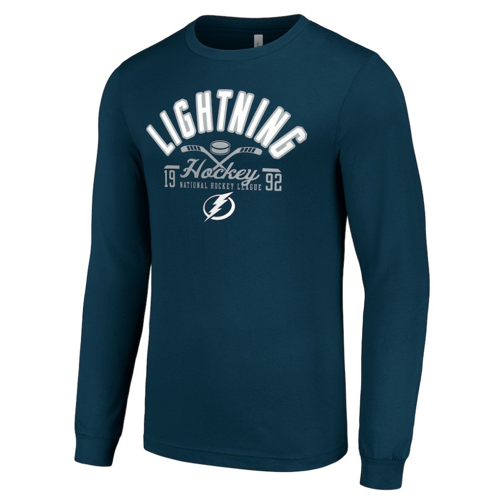 Tampa Bay Lightning - Starter Puck Long Sleeve T-Shirt Navy