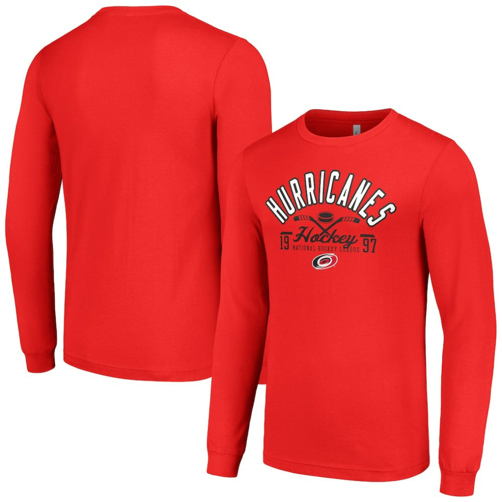 Carolina Hurricanes - Starter Puck Long Sleeve T-Shirt Red