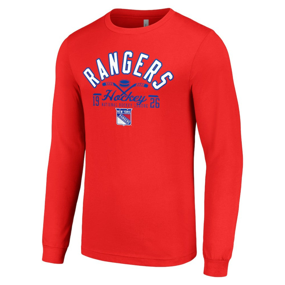 New York Rangers Starter Puck Long Sleeve T-Shirt Red
