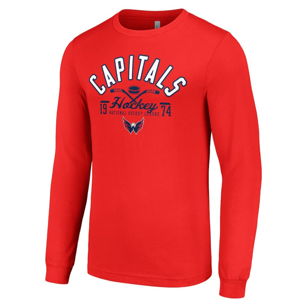 Washington Capitals Starter Puck Long Sleeve T-Shirt Red
